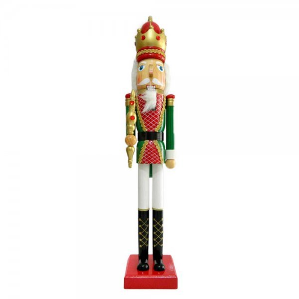 Χριστουγεννιάτικος Διακοσμητικός Μολυβένιος Στρατιώτης, Βασιλιάς με Σκήπτρο (61cm)